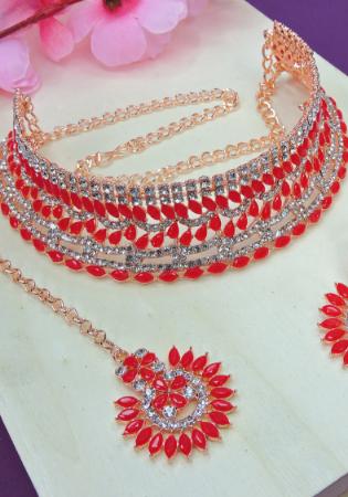 Picture of Delightful Crimson Necklace Set