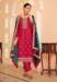 Picture of Stunning Chiffon Crimson Straight Cut Salwar Kameez