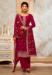 Picture of Georgette Dark Red Straight Cut Salwar Kameez