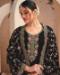 Picture of Magnificent Georgette Black Straight Cut Salwar Kameez