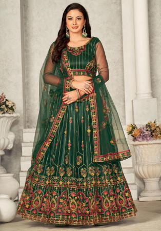 Picture of Magnificent Georgette & Net Sea Green Lehenga Choli