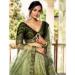 Picture of Statuesque Chiffon Dark Olive Green Lehenga Choli