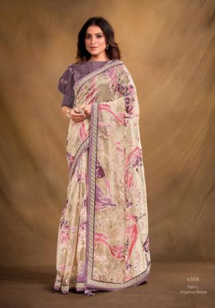 Picture of Radiant Georgette & Satin & Silk Tan Saree