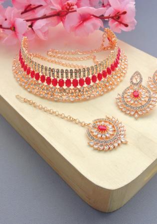 Picture of Amazing Rosy Brown Necklace Set