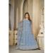 Picture of Charming Net Light Slate Grey Anarkali Salwar Kameez