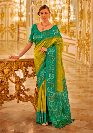 Picture of Fine Silk Olive Saree