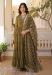 Picture of Lovely Georgette Dark Olive Green Readymade Gown