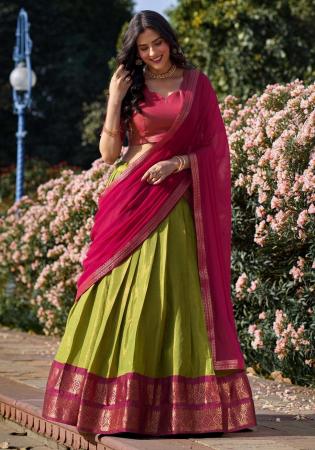 Picture of Superb Georgette Olive Drab Lehenga Choli