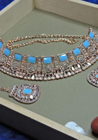 Picture of Statuesque Steel Blue Necklace Set