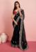 Picture of Well Formed Georgette & Silk Black Saree