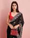 Picture of Well Formed Georgette & Silk Black Saree