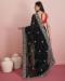 Picture of Well Formed Georgette & Silk Black Saree