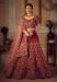 Picture of Pleasing Net & Silk Maroon Lehenga Choli