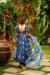 Picture of Cotton & Silk Steel Blue Readymade Salwar Kameez