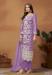 Picture of Organza Rosy Brown Straight Cut Salwar Kameez