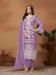 Picture of Organza Rosy Brown Straight Cut Salwar Kameez