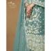 Picture of Organza Cadet Blue Straight Cut Salwar Kameez