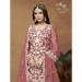 Picture of Organza Indian Red Straight Cut Salwar Kameez