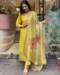 Picture of Delightful Chiffon Golden Rod Readymade Salwar Kameez