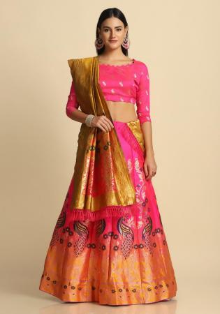 Picture of Ideal Silk Deep Pink Lehenga Choli