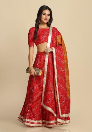 Picture of Statuesque Cotton & Silk Indian Red Lehenga Choli