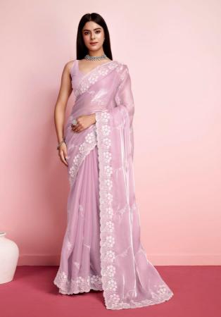 Picture of Sightly Silk Rosy Brown Saree