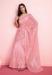 Picture of Wonderful Net Dark Salmon Saree