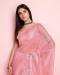 Picture of Wonderful Net Dark Salmon Saree