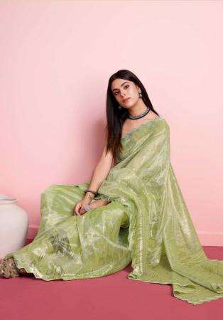 Picture of Amazing Net Dark Khaki Saree