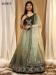 Picture of Fine Net Dark Khaki Lehenga Choli