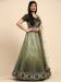 Picture of Fine Net Dark Khaki Lehenga Choli