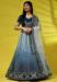 Picture of Grand Net Light Steel Blue Lehenga Choli