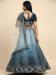 Picture of Grand Net Light Steel Blue Lehenga Choli