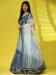 Picture of Grand Net Light Steel Blue Lehenga Choli