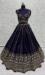 Picture of Superb Georgette Navy Blue Lehenga Choli