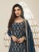 Picture of Chiffon Dark Slate Grey Straight Cut Salwar Kameez