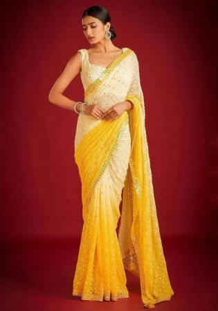 Picture of Bewitching Georgette Wheat Saree