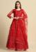 Picture of Well Formed Net Crimson Lehenga Choli