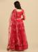 Picture of Charming Net & Silk Salmon Lehenga Cholis