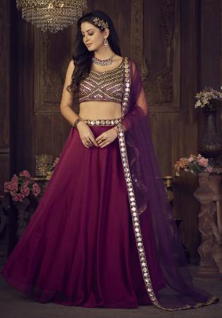 Picture of Shapely Silk Purple Lehenga Choli