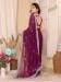 Picture of Pleasing Chiffon Purple Saree