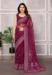 Picture of Ravishing Net Maroon Saree