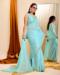 Picture of Pleasing Organza Pale Turquoise Saree