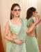 Picture of Charming Georgette Dark Sea Green Saree