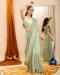 Picture of Charming Georgette Dark Sea Green Saree