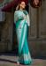 Picture of Fine Crepe & Satin Dark Turquoise Saree