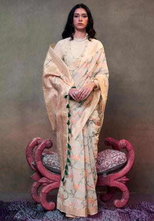 Picture of Resplendent Cotton Beige Saree