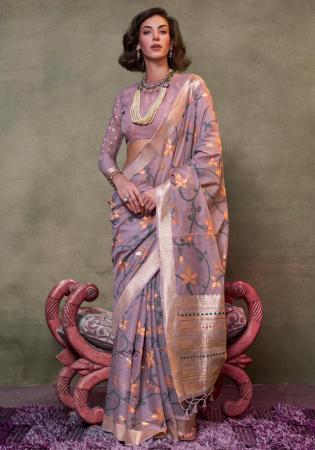 Picture of Marvelous Cotton Rosy Brown Saree