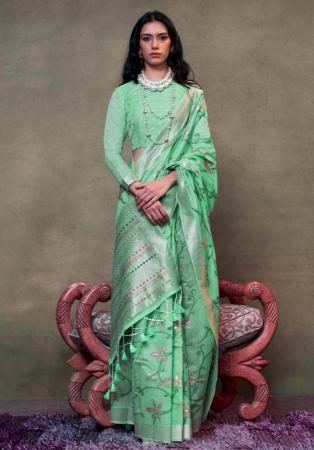 Picture of Statuesque Cotton Dark Sea Green Saree