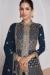 Picture of Georgette Navy Blue Straight Cut Salwar Kameez